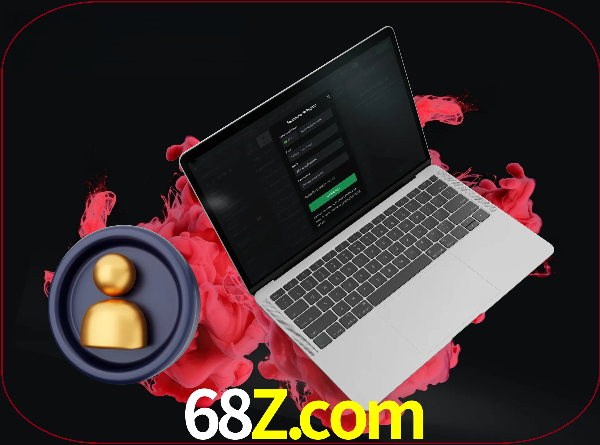 No cabeçalho do site 68z, clique no botão que o levará a um formulário especial onde terá de introduzir as suas informações actuais.